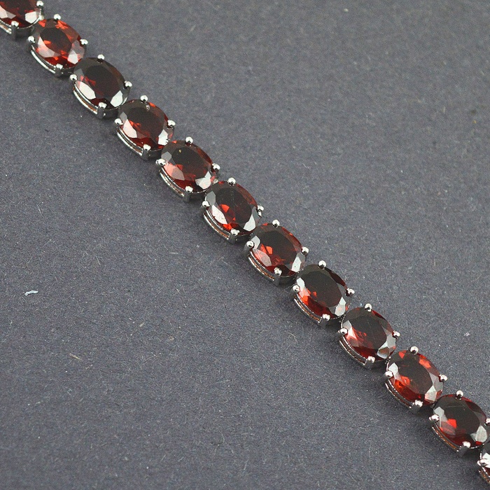 Natural Garnet  925 Sterling Silver Bracelet | Save 33% - Rajasthan Living 6