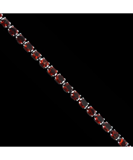 Natural Garnet  925 Sterling Silver Bracelet | Save 33% - Rajasthan Living 3