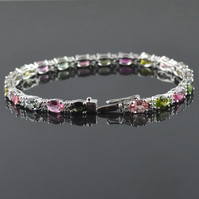 Natural Tourmalin/Zircon  925 Sterling Silver Bracelet | Save 33% - Rajasthan Living 9