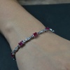 Natural Ruby/Zircon  925 Sterling Silver Bracelet | Save 33% - Rajasthan Living 11