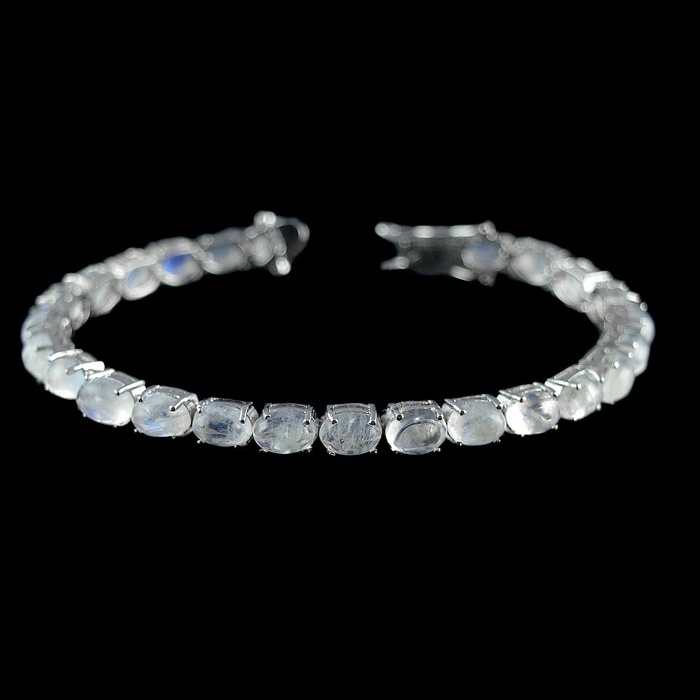 Natural Moonstone,cz  925 Sterling Silver Bracelet | Save 33% - Rajasthan Living 5