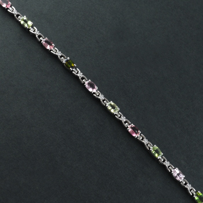 Natural Tourmalin/Zircon  925 Sterling Silver Bracelet | Save 33% - Rajasthan Living 5