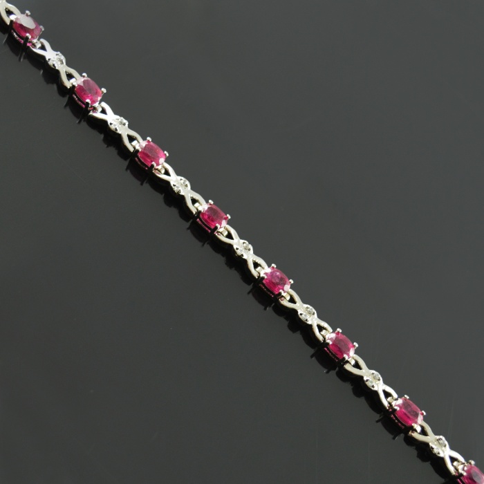 Natural Ruby/Zircon  925 Sterling Silver Bracelet | Save 33% - Rajasthan Living 6