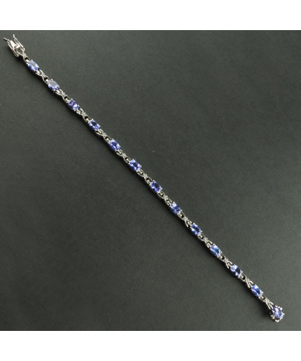 Natural Tenzanite/Zircon  925 Sterling Silver Bracelet | Save 33% - Rajasthan Living 3