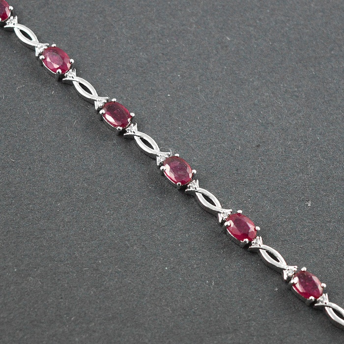 Natural Ruby,cz  925 Sterling Silver Bracelet | Save 33% - Rajasthan Living 6