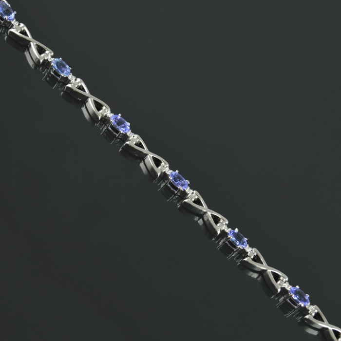 Natural Tenzanite/Zircon  925 Sterling Silver Bracelet | Save 33% - Rajasthan Living 6