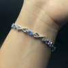 Natural Tenzanite/Zircon  925 Sterling Silver Bracelet | Save 33% - Rajasthan Living 12