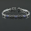 Natural Tenzanite/Zircon  925 Sterling Silver Bracelet | Save 33% - Rajasthan Living 9