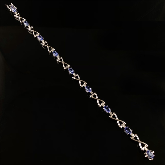 Natural Tenzanite/Zircon  925 Sterling Silver Bracelet | Save 33% - Rajasthan Living 7