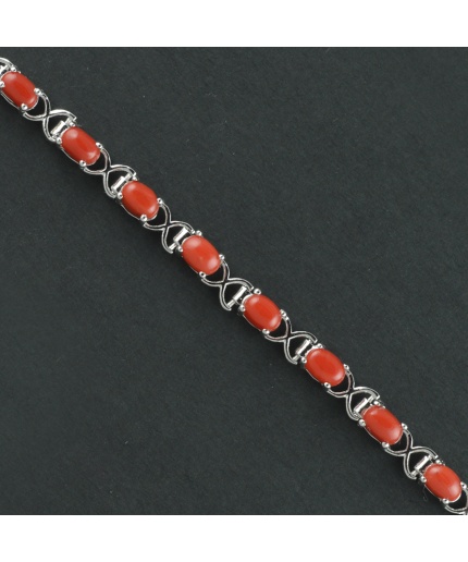 Natural Coral  925 Sterling Silver Bracelet | Save 33% - Rajasthan Living