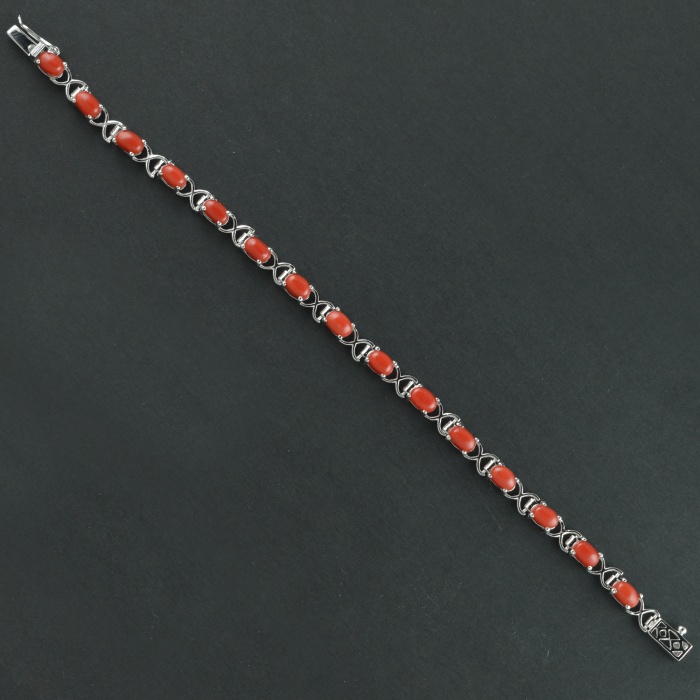 Natural Coral  925 Sterling Silver Bracelet | Save 33% - Rajasthan Living 6