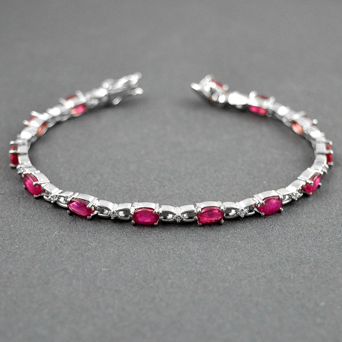 Natural Ruby, cz  925 Sterling Silver Bracelet | Save 33% - Rajasthan Living 5