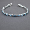 Natural Blue Topaz, cz  925 Sterling Silver Bracelet | Save 33% - Rajasthan Living 8