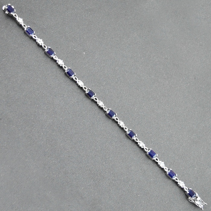 Natural Sapphire, cz  925 Sterling Silver Bracelet | Save 33% - Rajasthan Living 7