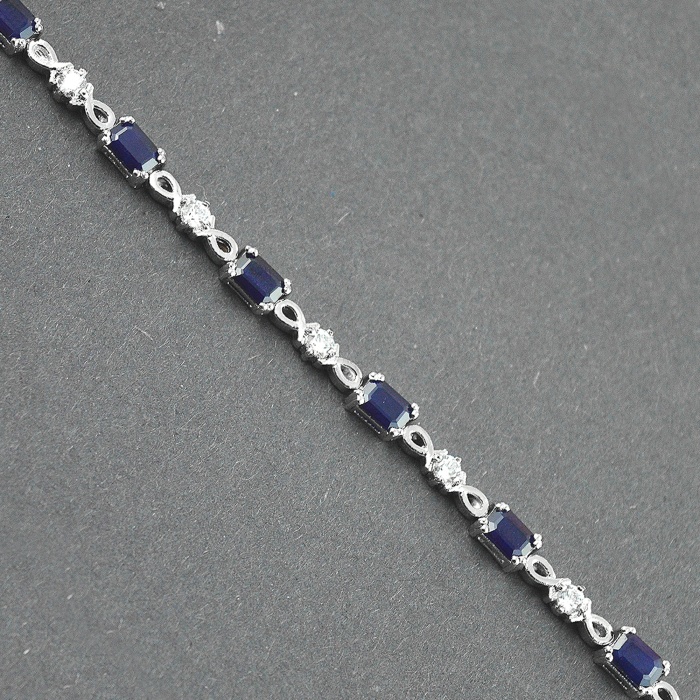 Natural Sapphire, cz  925 Sterling Silver Bracelet | Save 33% - Rajasthan Living 6