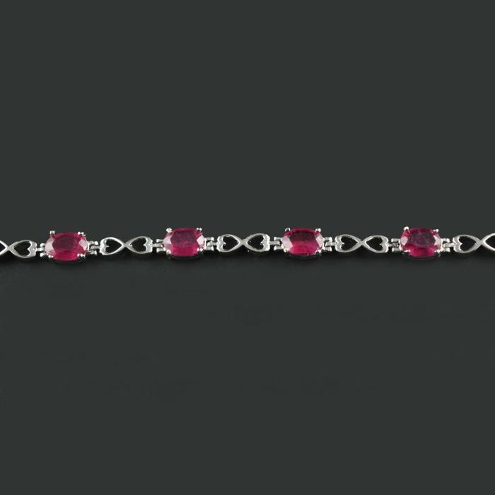 Natural Ruby 925 Sterling Silver Bracelet | Save 33% - Rajasthan Living 6