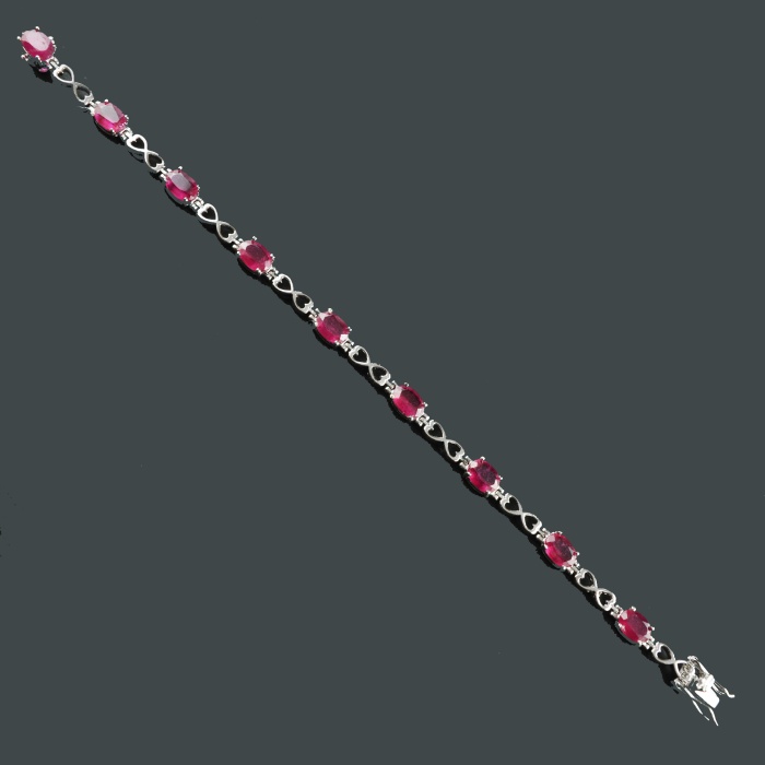 Natural Ruby 925 Sterling Silver Bracelet | Save 33% - Rajasthan Living 5