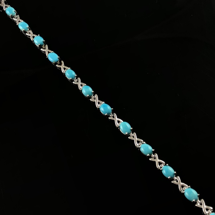 Natural Turquoise  925 Sterling Silver Bracelet | Save 33% - Rajasthan Living 7