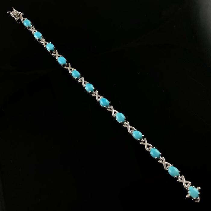 Natural Turquoise  925 Sterling Silver Bracelet | Save 33% - Rajasthan Living 6