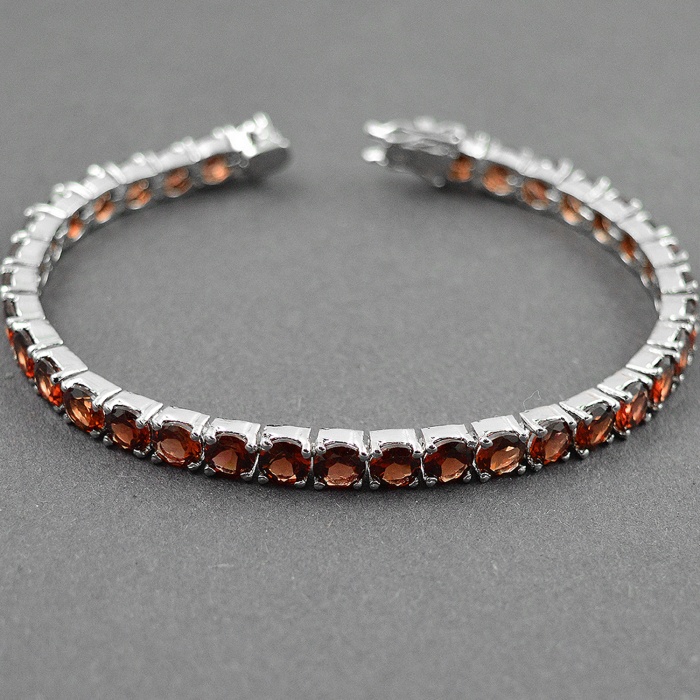 Natural Garnet  925 Sterling Silver Bracelet | Save 33% - Rajasthan Living 5