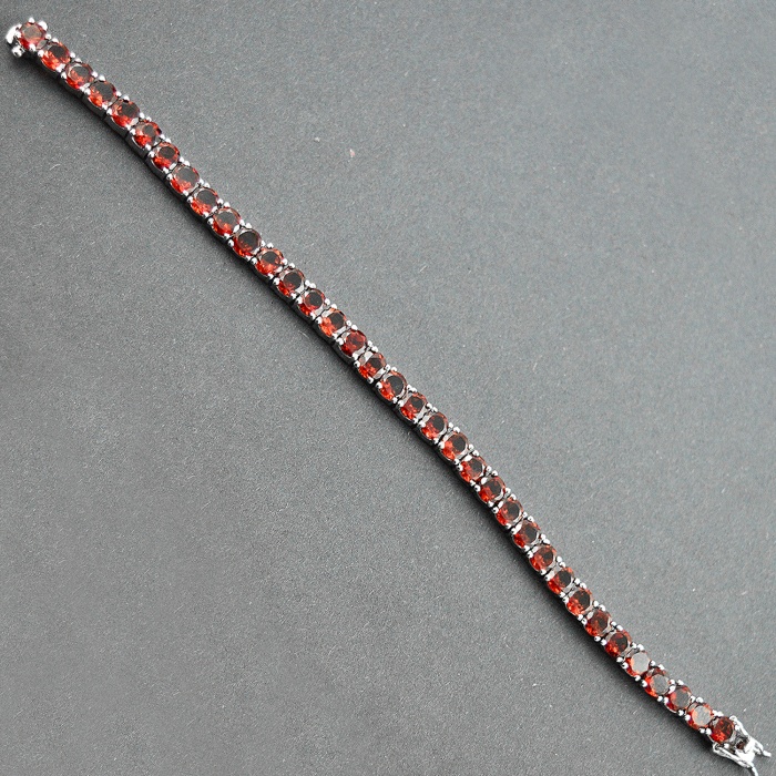 Natural Garnet  925 Sterling Silver Bracelet | Save 33% - Rajasthan Living 7