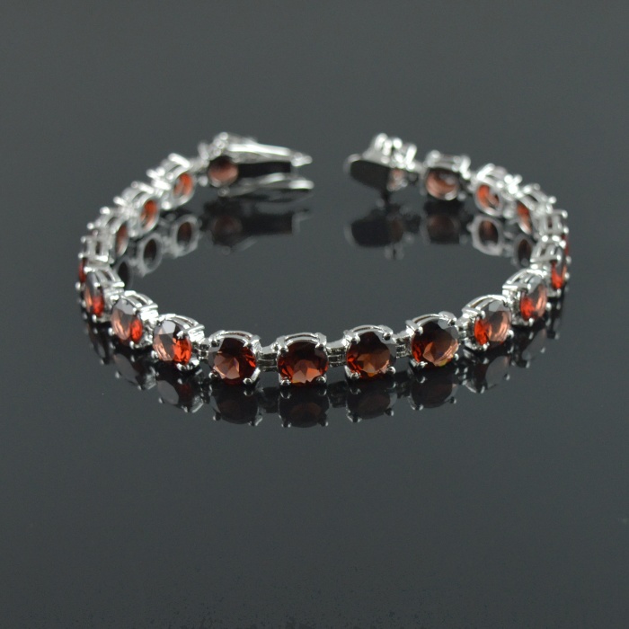 Natural Garnet  925 Sterling Silver Bracelet | Save 33% - Rajasthan Living 5