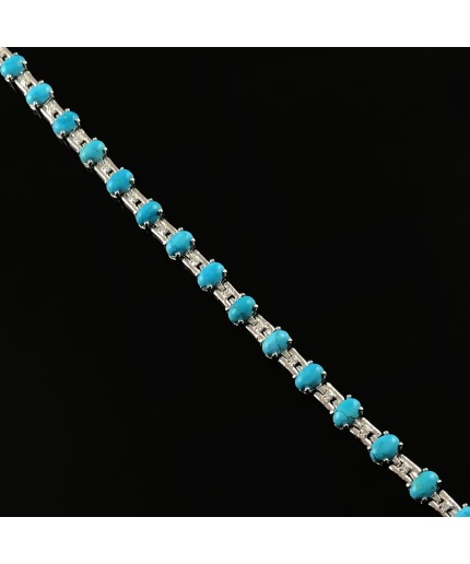 Natural Tenzanite/Zircon  925 Sterling Silver Bracelet | Save 33% - Rajasthan Living