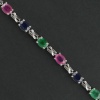 Natural Multicolor  925 Sterling Silver Bracelet | Save 33% - Rajasthan Living 9