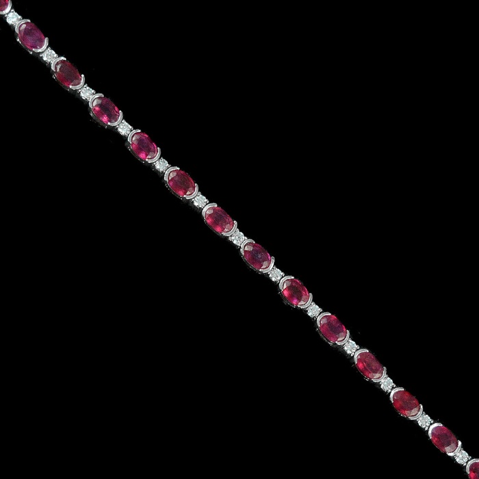 Natural Ruby & White cz  925 Sterling Silver Bracelet | Save 33% - Rajasthan Living 6