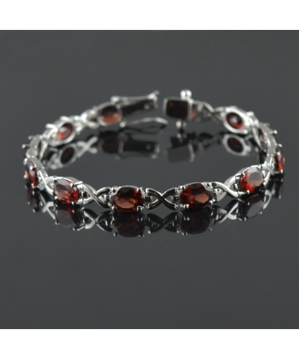 Natural Garnet  925 Sterling Silver Bracelet | Save 33% - Rajasthan Living