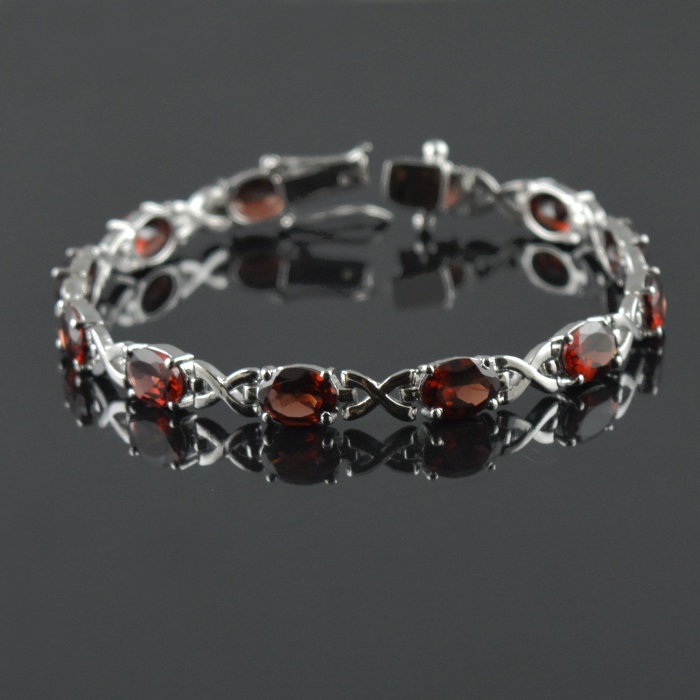 Natural Garnet  925 Sterling Silver Bracelet | Save 33% - Rajasthan Living 5