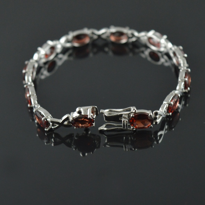 Natural Garnet  925 Sterling Silver Bracelet | Save 33% - Rajasthan Living 7