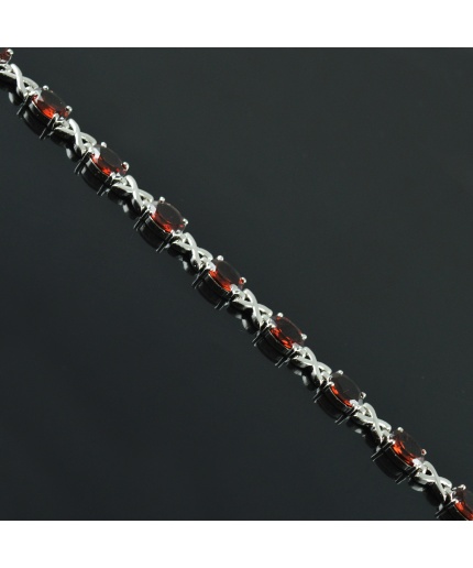 Natural Garnet  925 Sterling Silver Bracelet | Save 33% - Rajasthan Living 3