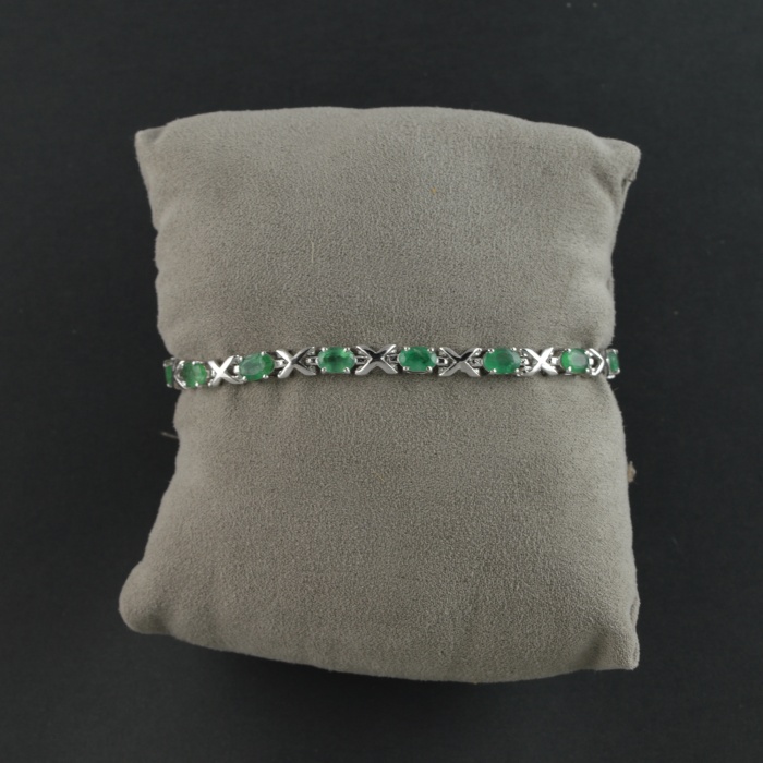 Natural Emerald  925 Sterling Silver Bracelet | Save 33% - Rajasthan Living 9