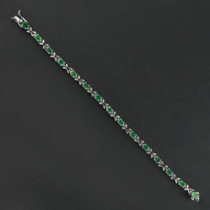 Natural Emerald  925 Sterling Silver Bracelet | Save 33% - Rajasthan Living 6