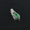 Natural  Emerald/Zircon 925 Sterling Silver Pendent | Save 33% - Rajasthan Living 8