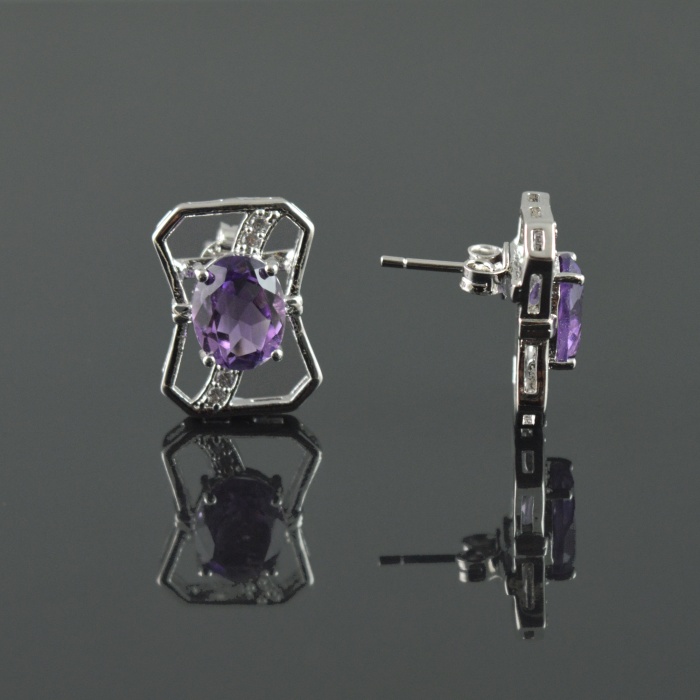 Natural Amethyst/Zircon 925 Sterling Silver Pendent Set | Save 33% - Rajasthan Living 7