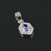 Natural Tenzanite/Zircon 925 Sterling Silver Pendent Set | Save 33% - Rajasthan Living 15