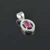 Natural Ruby/Zircon 925 Sterling Silver Pendent Set | Save 33% - Rajasthan Living 17