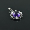 Natural Amethyst/Zircon 925 Sterling Silver Pendent Set | Save 33% - Rajasthan Living 16