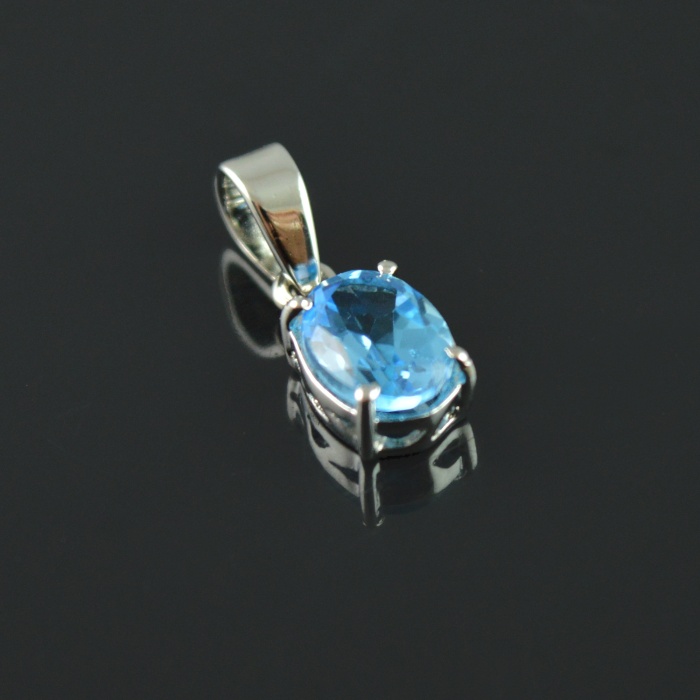 Natural Blue Topaz 925 Sterling Silver Pendent Set | Save 33% - Rajasthan Living 9