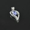 Natural Tenzanite/Zircon 925 Sterling Silver Pendent Set | Save 33% - Rajasthan Living 18