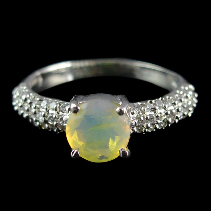 Natural 925 Sterling Silver Opal Round Ring | Save 33% - Rajasthan Living 5