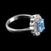 Natural 925 Sterling Silver Blue Topaz & White cz Oval Ring | Save 33% - Rajasthan Living 10