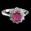 Natural 925 Sterling Silver Ruby, White cz Oval Ring | Save 33% - Rajasthan Living 8