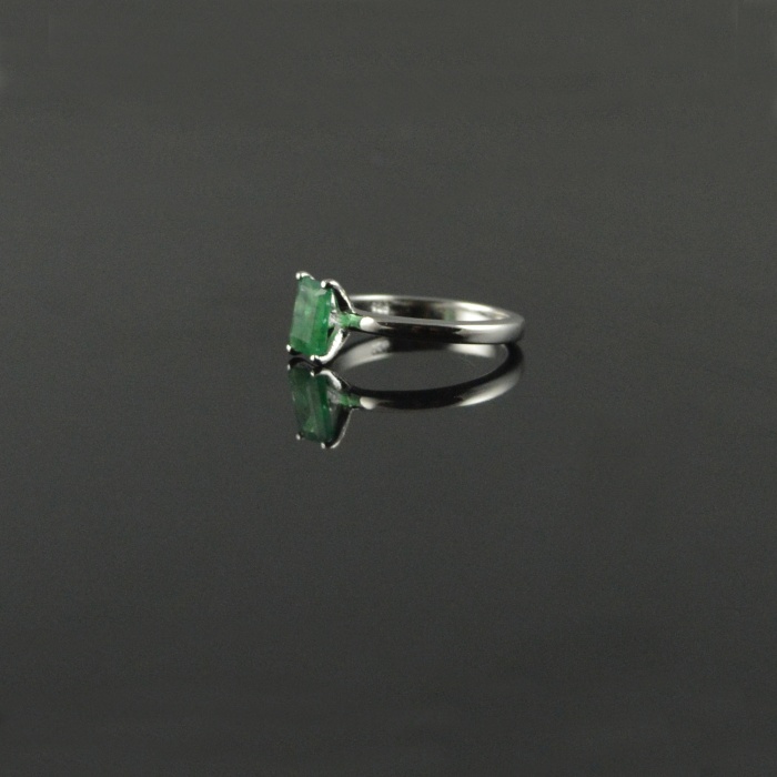 Natural 925 Sterling Silver Emerald Oct Plain Ring | Save 33% - Rajasthan Living 13