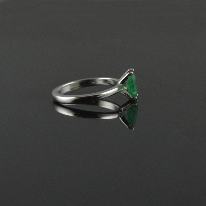 Natural 925 Sterling Silver Emerald Oct Plain Ring | Save 33% - Rajasthan Living 9