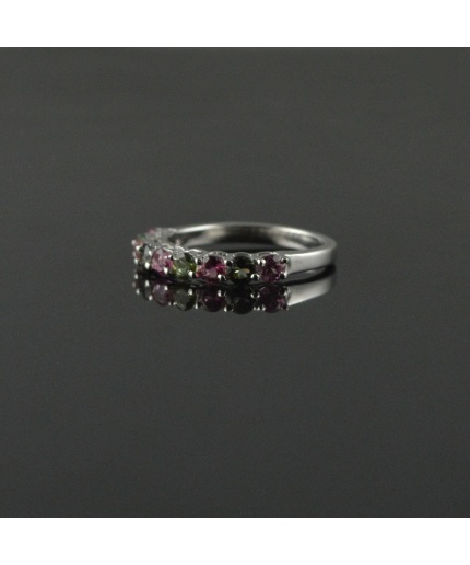 Natural 925 Sterling Silver Tourmaline Round Ring | Save 33% - Rajasthan Living