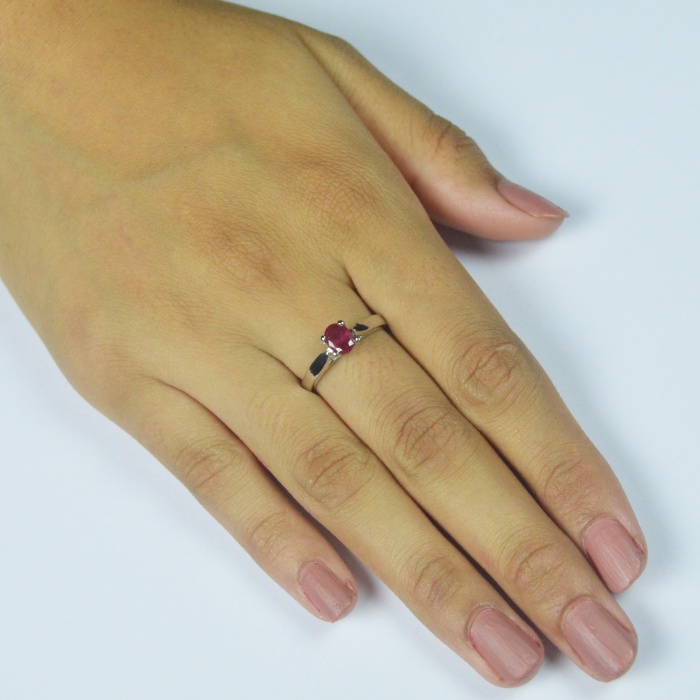 Natural 925 Sterling Silver Ruby Oval Ring | Save 33% - Rajasthan Living 15