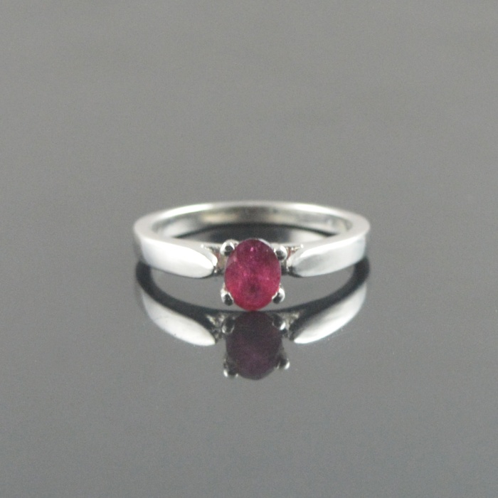 Natural 925 Sterling Silver Ruby Oval Ring | Save 33% - Rajasthan Living 5